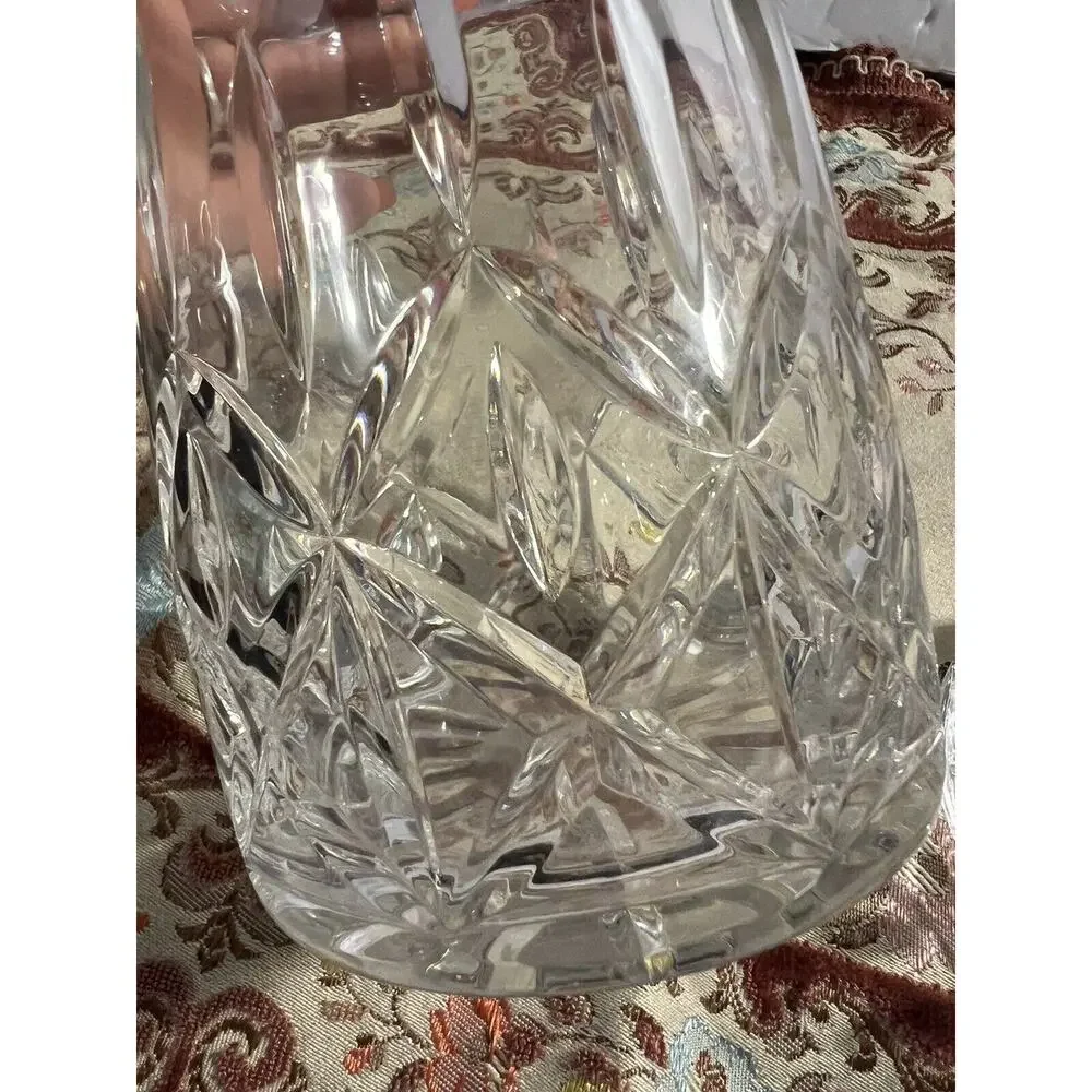 Crystal Clear Cut Glass Vase - Clear